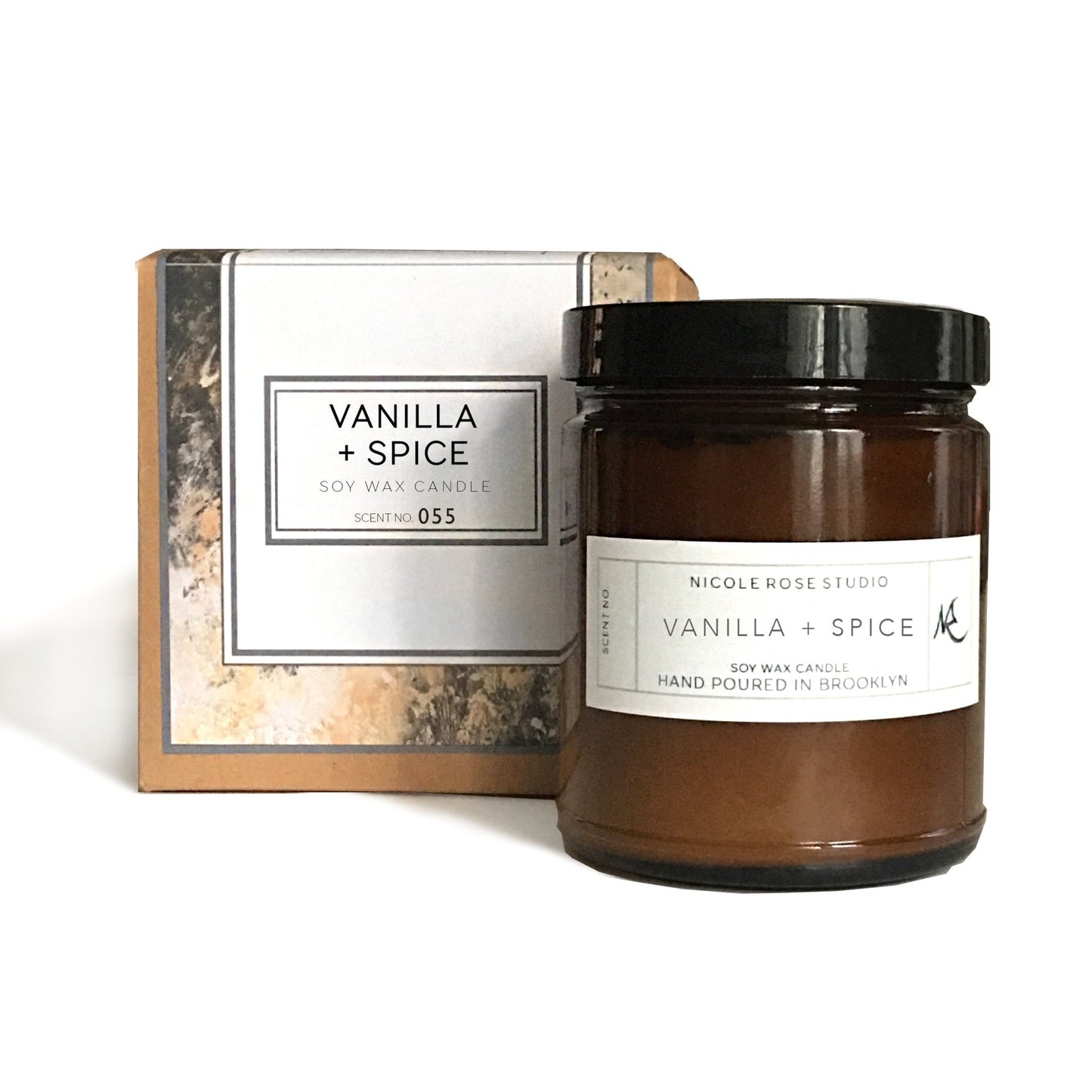 Vanilla + Spice 8oz Soy Wax Candle - Golden Coffee Ritual