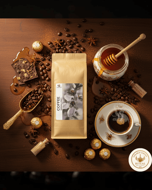 Glazed with Nature’s Gold — 100% Organic Arabica Beans - Golden Coffee Ritual