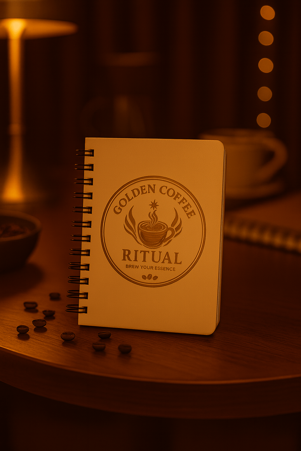 Spiral Bound Journal - Golden Coffee Ritual