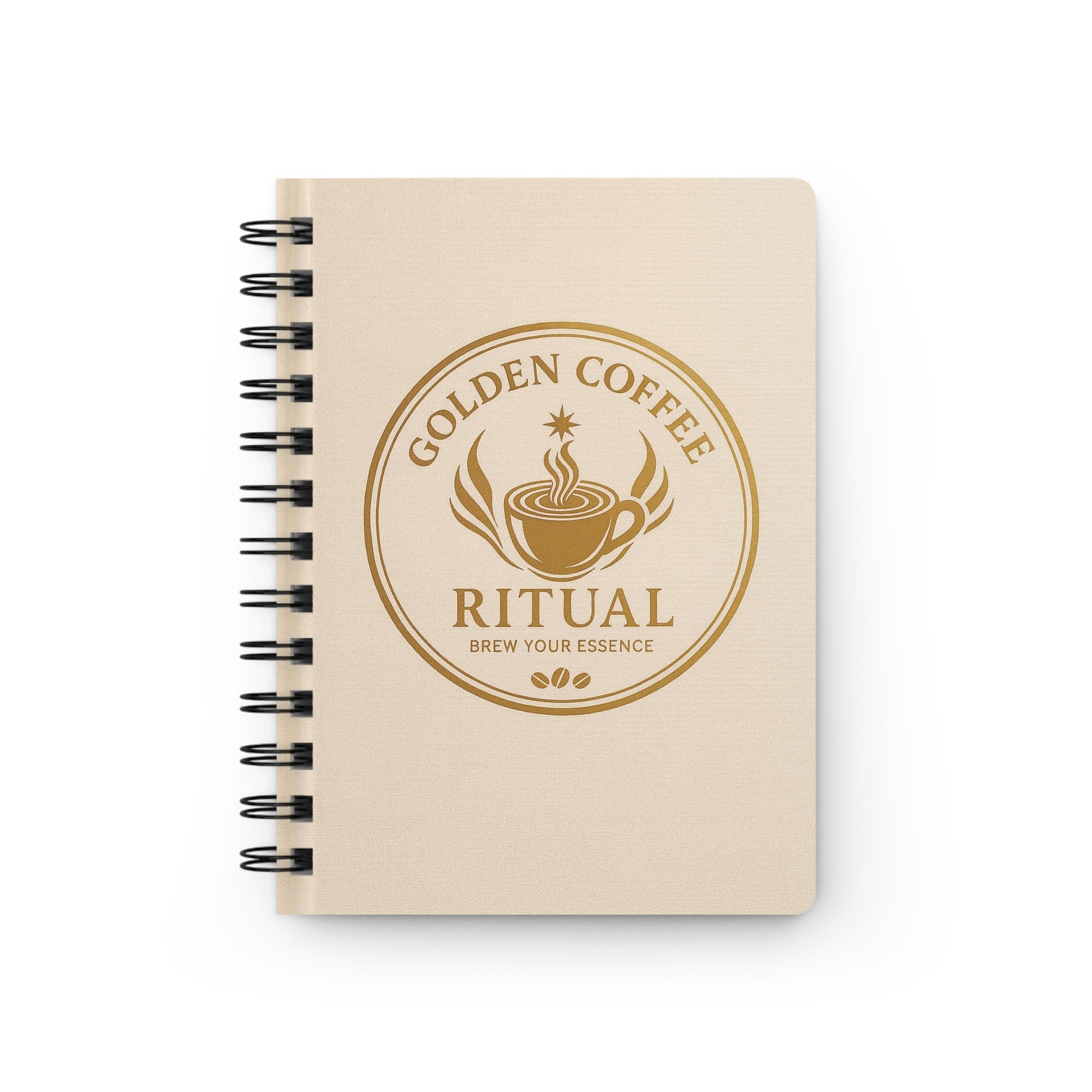 Spiral Bound Journal - Golden Coffee Ritual